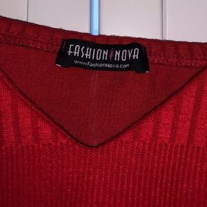 Fashion Nova Tops - Fashion Nova Red Cropped Top! Fashion Nova Tops - Fashion Nova Red Cropped Top!